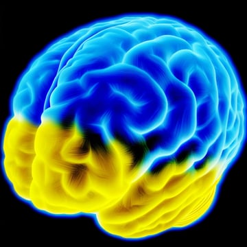 DALL·E 2024-03-24 11.02.44 - A brain rendered in shades of blue and yellow, with a highly artistic touch that emphasizes the complexity and beauty of the organ. The image should h DALL·E 2024-03-24 11.02.44 - A brain rendered in shades of blue and yellow, with a highly artistic touch that emphasizes the complexity and beauty of the organ. The image should h